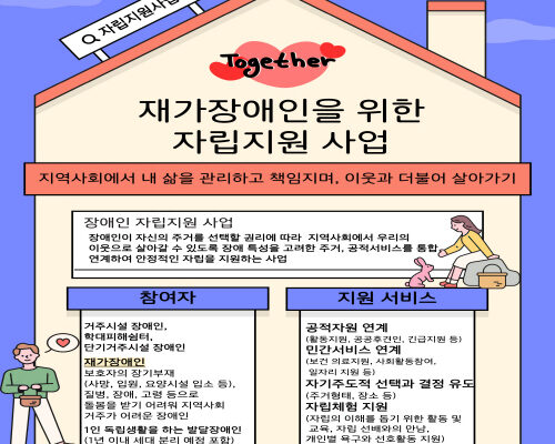 자립지원단 재가장애인을 위한 자립지원 시범사업 설명
